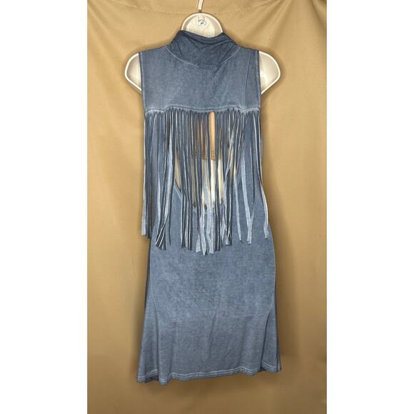 Pol Gray Fringe Top S NWT - Picture 4 of 10